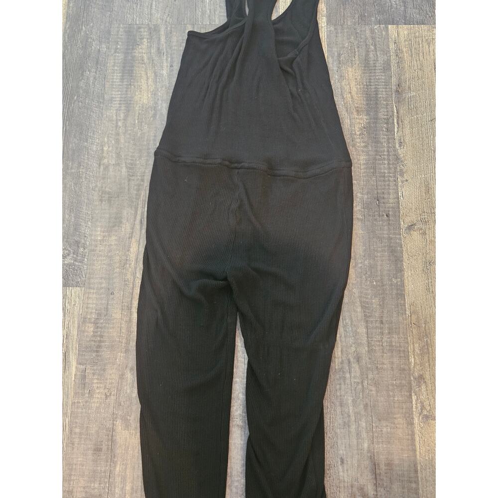 Spiritual gangster black ribbed jumpsuit body suit racer back large bodycon - Picture 6 of 6